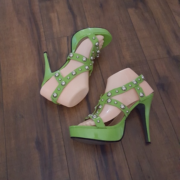 lime green stilettos